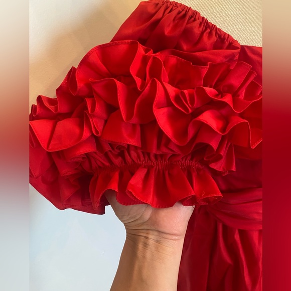 AMAZING VTG CAROL GOWNS BY MR WALTERS RED PROM DRESS 1980’S - Picture 3 of 10